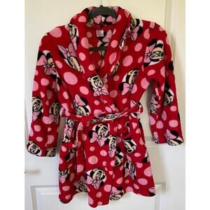 Minnie Mouse Bath Robe with Tie Kids Size 10